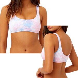 Frankies Bikinis - NWT, ‘Twenty Five’ Bikini Top, Funfetti Tie-Dye - Pink Large